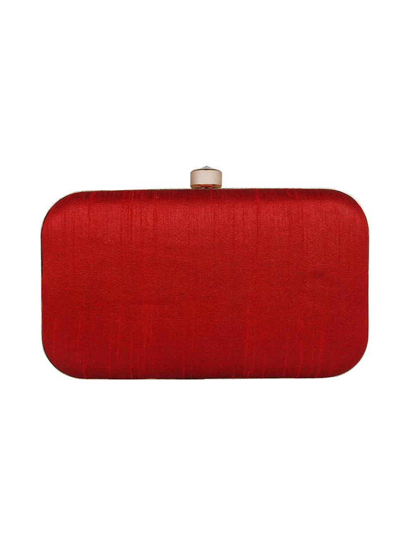 red cotton polyester blend box clutch - 16608490 - Zoom Image - 2
