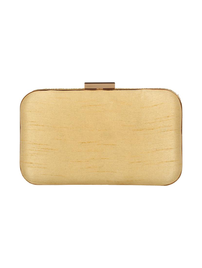 beige faux silk box clutch - 16608497 - Zoom Image - 2