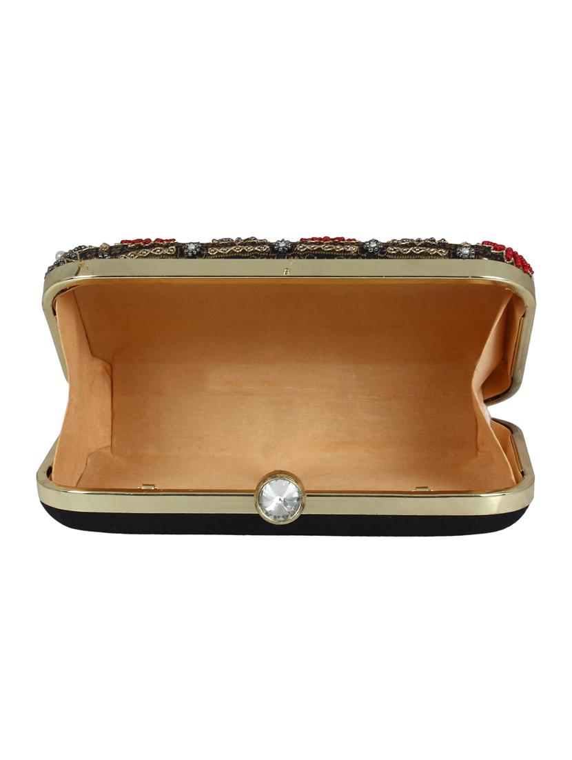 black faux silk box clutch - 16608499 - Zoom Image - 3