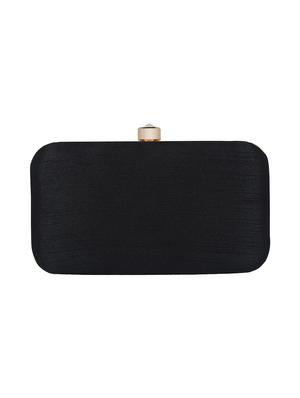 black faux silk box clutch - 16608500 - Standard Image - 2