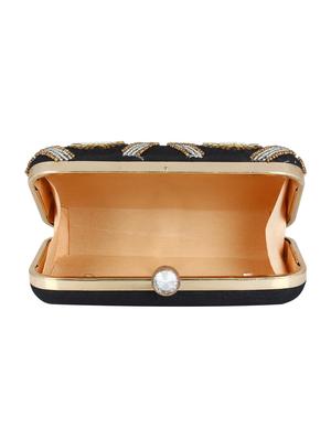 black faux silk box clutch - 16608500 - Standard Image - 3