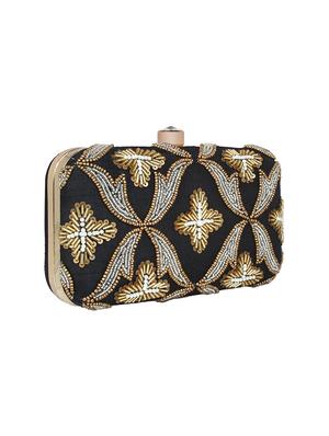 black faux silk box clutch - 16608500 - Standard Image - 4