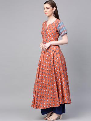 printed anarkali kurta - 16608522 - Standard Image - 2
