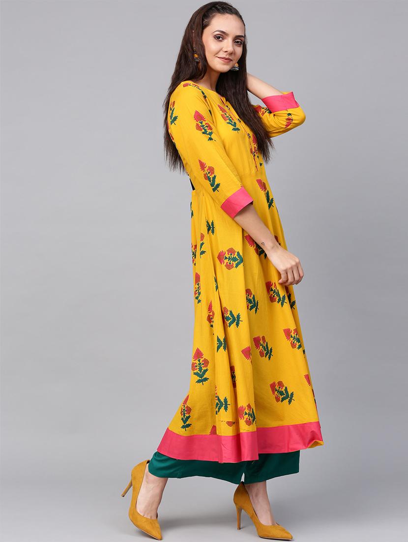 floral anarkali kurta - 16608524 - Zoom Image - 2