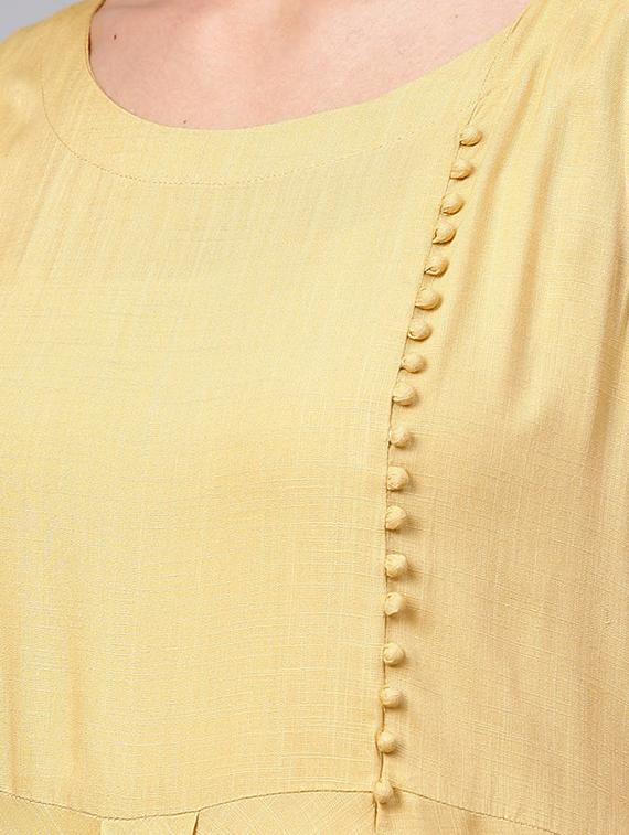 fusion solid kurta - 16608526 - Zoom Image - 4
