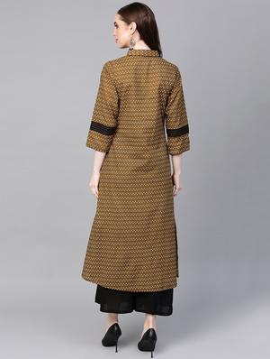 printed a-line kurta - 16608531 - Standard Image - 3