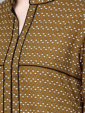 printed a-line kurta - 16608531 - Standard Image - 4