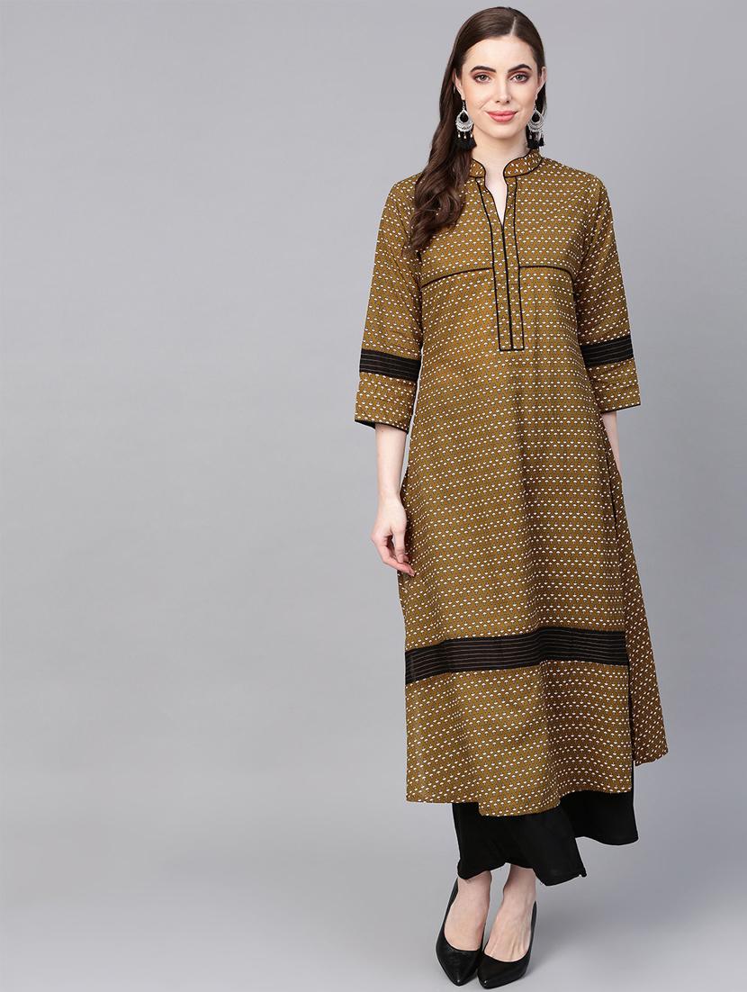 printed a-line kurta - 16608531 - Zoom Image - 1