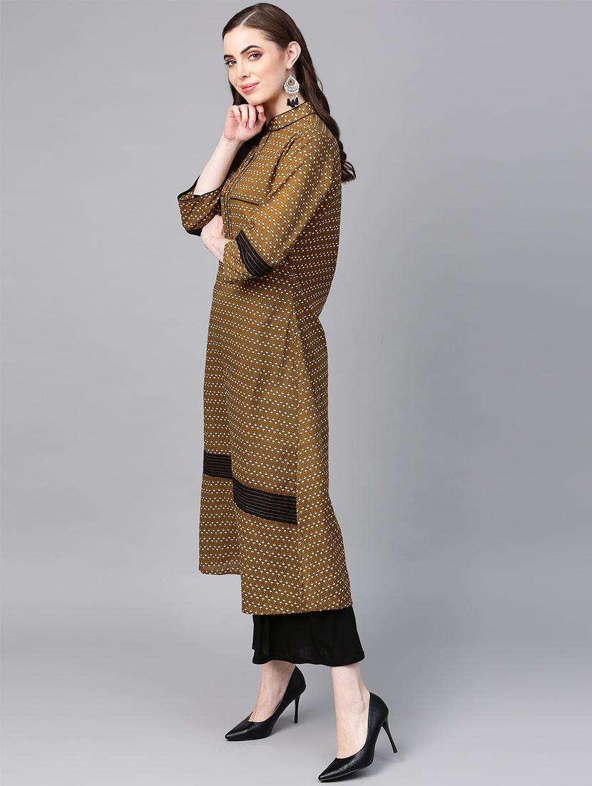printed a-line kurta - 16608531 - Zoom Image - 2