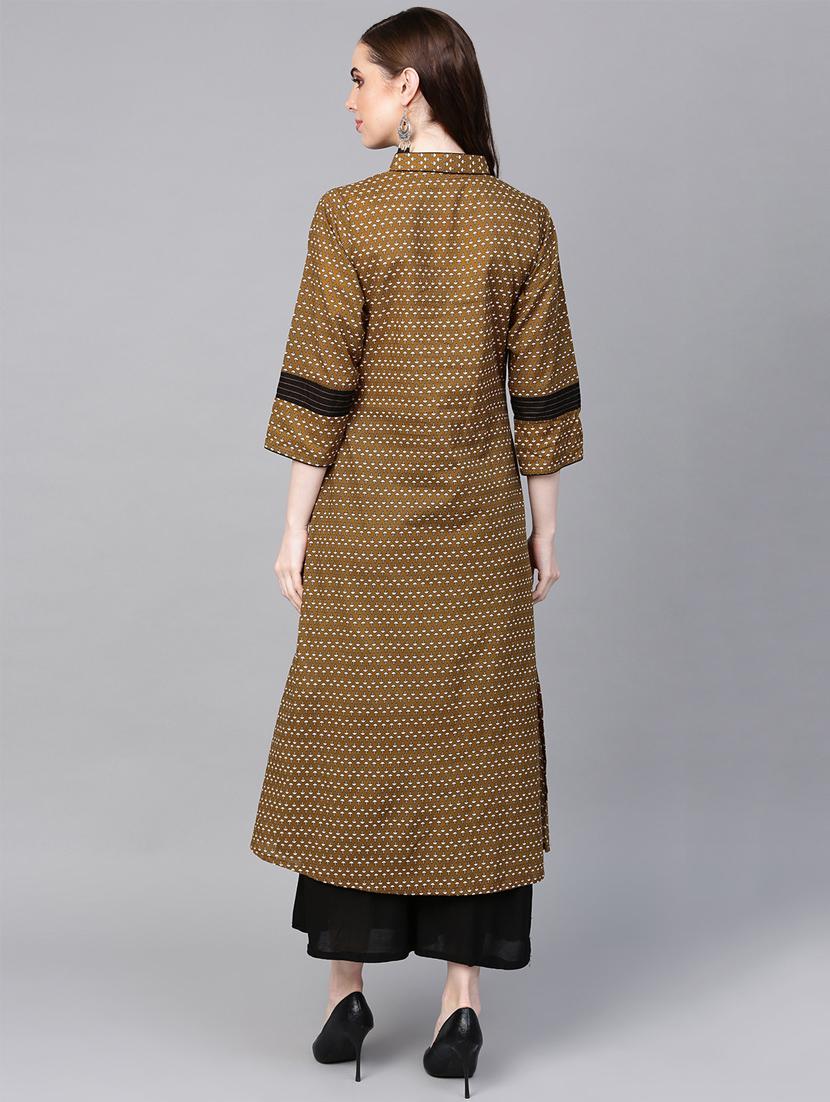 printed a-line kurta - 16608531 - Zoom Image - 3