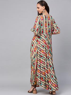 quirky printed a-line kurta - 16608532 - Standard Image - 3