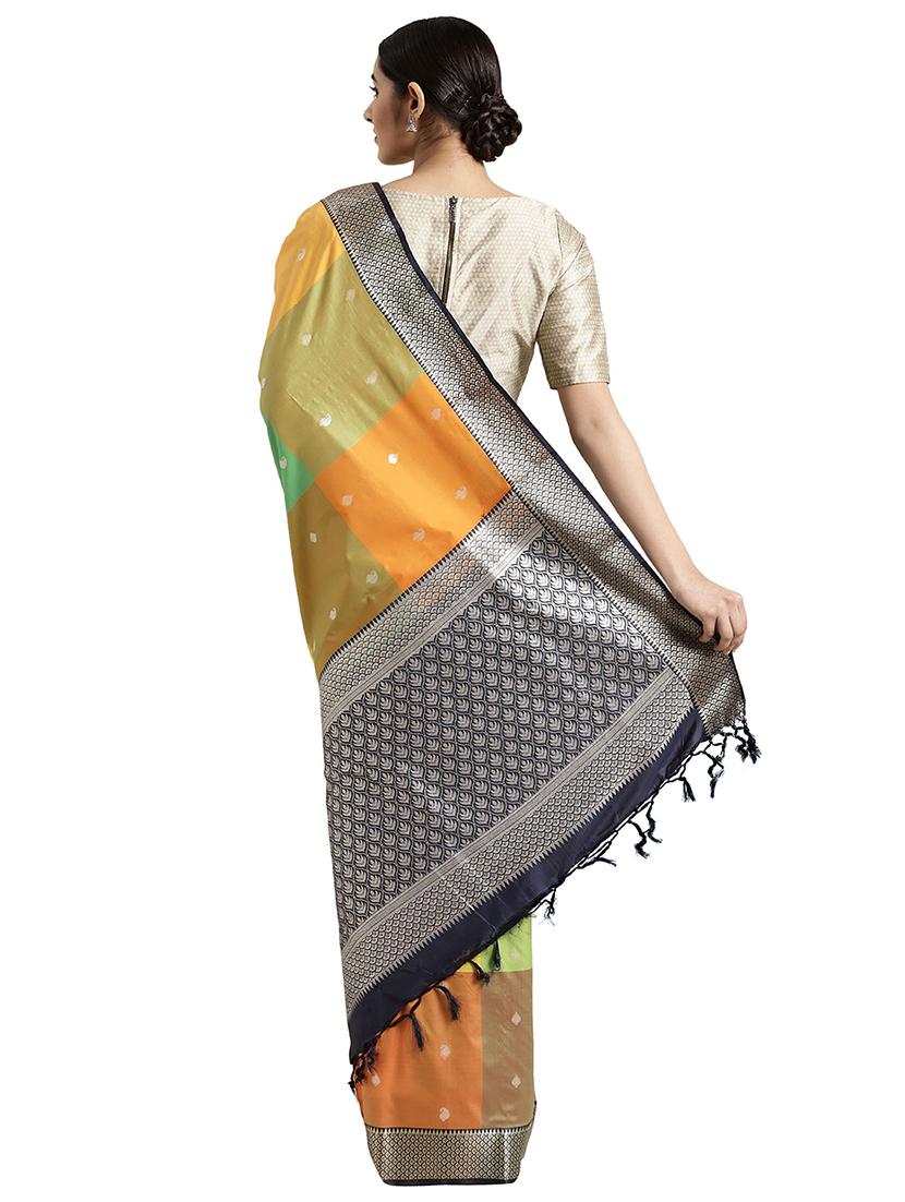 bordered kanjivaram saree with blouse - 16608811 - Zoom Image - 2
