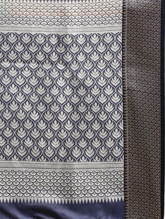 bordered kanjivaram saree with blouse - 16608811 - Zoom Image - 4