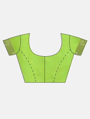 color block kanjivaram saree with blouse - 16608812 - Standard Image - 3
