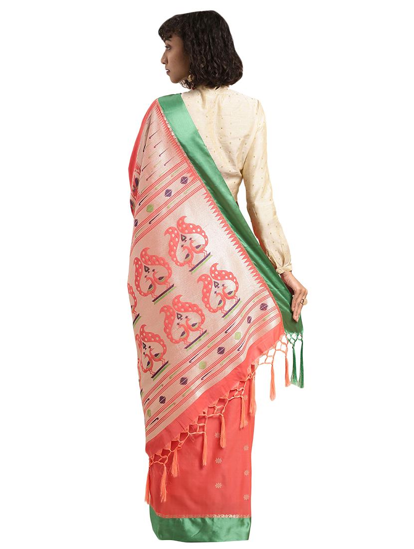 bordered paithani saree with blouse - 16608816 - Zoom Image - 2