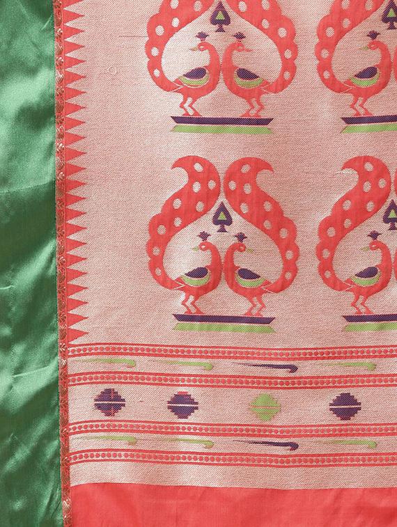 bordered paithani saree with blouse - 16608816 - Zoom Image - 4