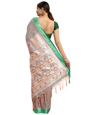 bordered paithani saree with blouse - 16608817 - Standard Image - 2