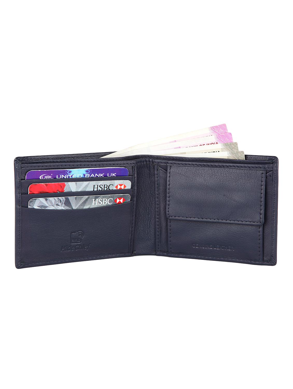 navy blue leather wallet - 16609395 - Zoom Image - 3