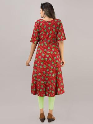 floral flared kurta - 16609463 - Standard Image - 2