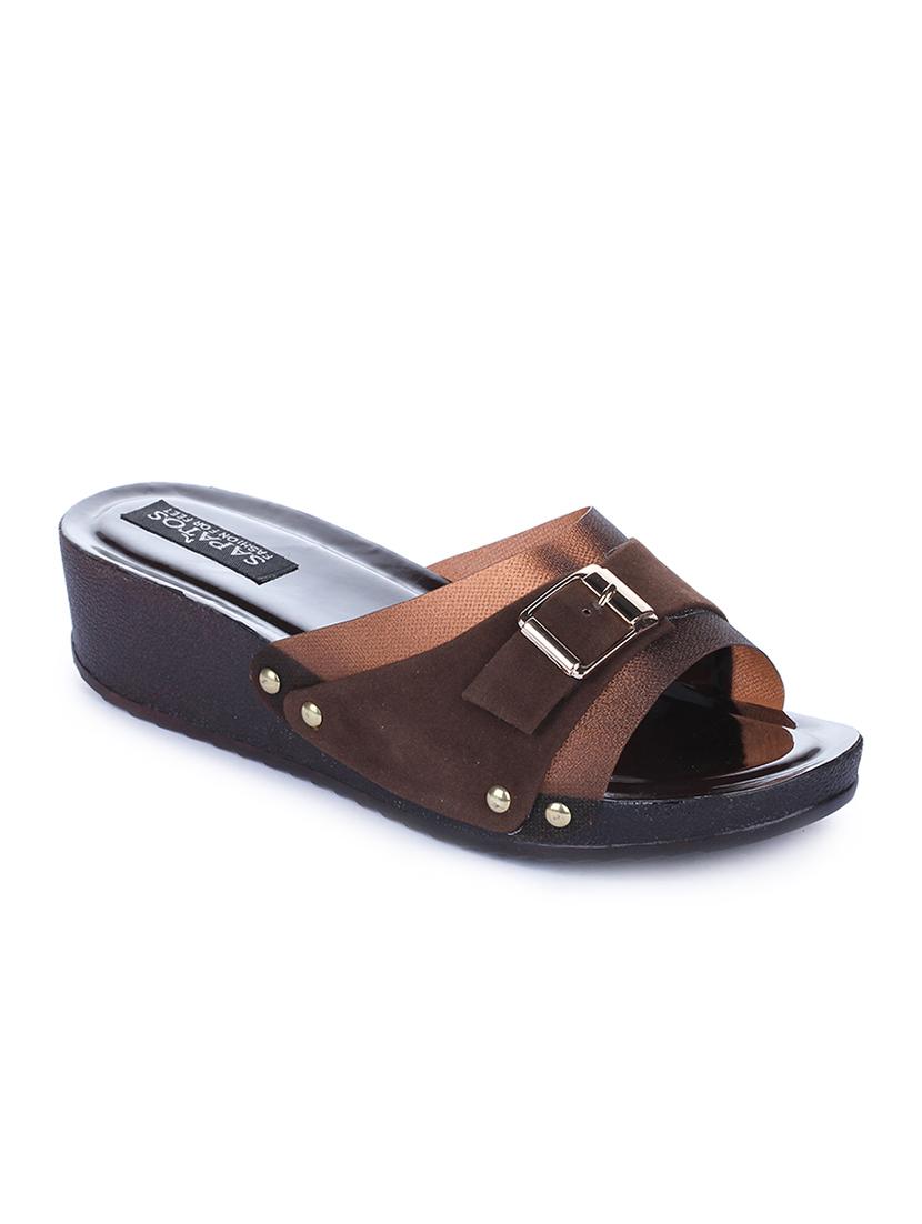 brown slip on wedges - 16610548 - Zoom Image - 1