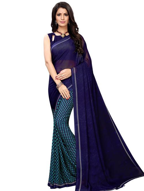 floral printed saree with blouse - 16610948 - Standard Image - 1