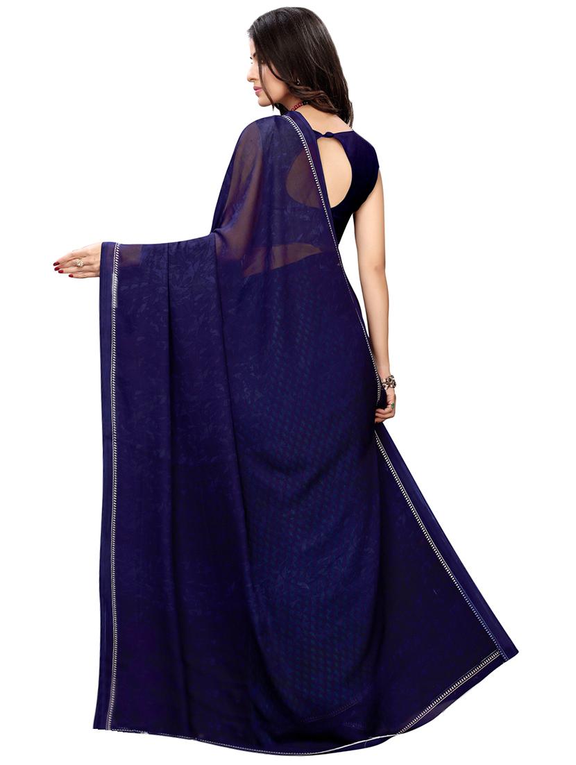 floral printed saree with blouse - 16610948 - Zoom Image - 2