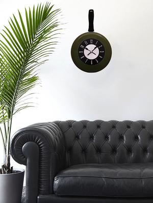 analog pan shape wall clock - 16611022 - Standard Image - 3