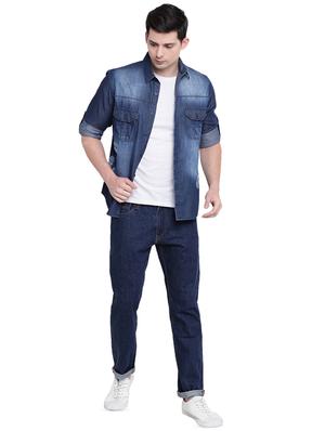 blue faded casual shirt - 16611134 - Standard Image - 4