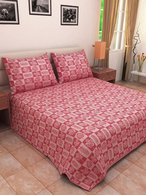 cotton bed cover with 2 pillow covers - 16611222 - Standard Image - 1