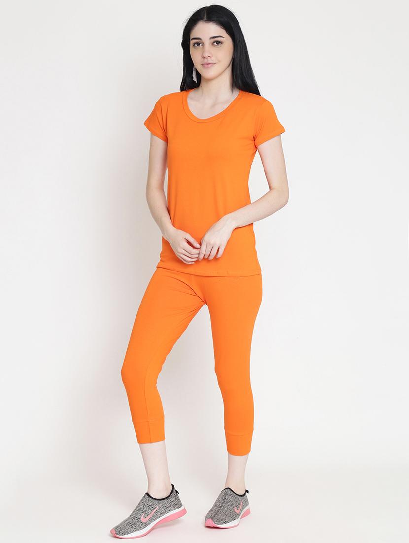 solid tee with capri sports set - 16611310 - Zoom Image - 2