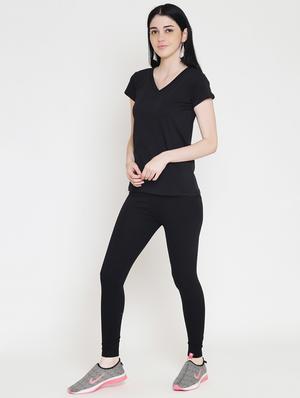 solid tee with capri sports set - 16611311 - Standard Image - 2