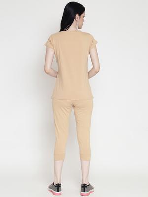 solid tee with capri sports set - 16611319 - Standard Image - 3