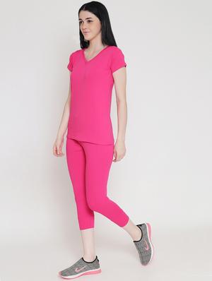 solid tee with capri sports set - 16611321 - Standard Image - 2