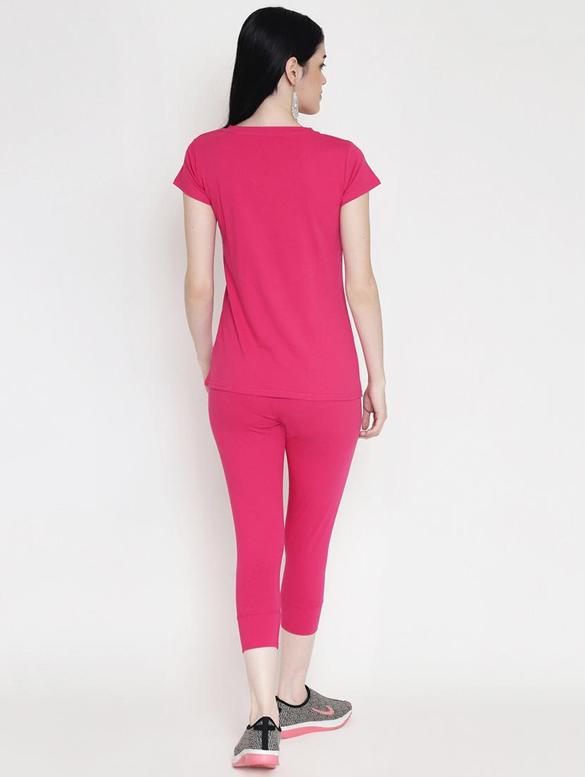 solid tee with capri sports set - 16611321 - Zoom Image - 3