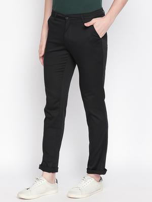 black solid chinos - 16611384 - Standard Image - 2
