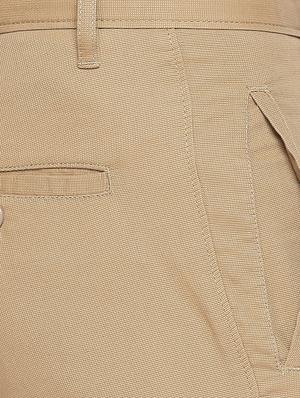 beige solid chinos - 16611390 - Standard Image - 5