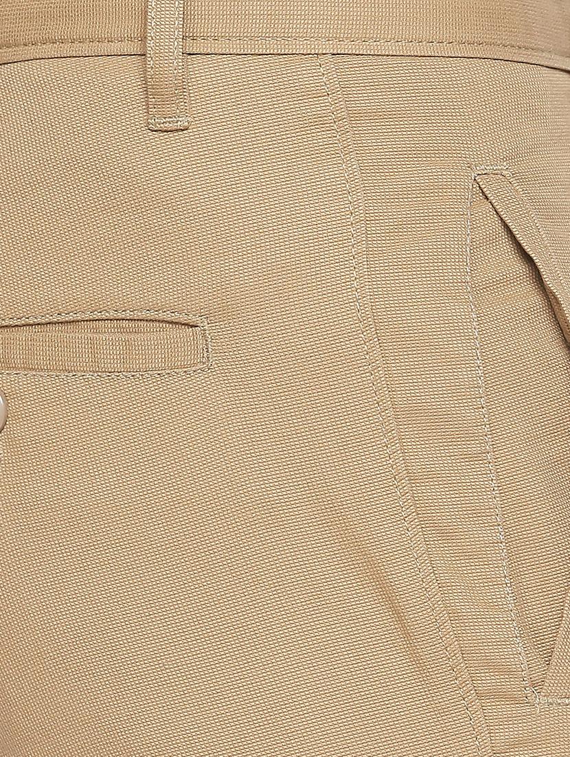 beige solid chinos - 16611390 - Zoom Image - 5