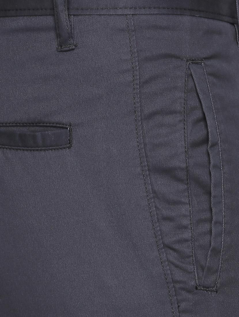 navy blue solid chinos - 16611391 - Zoom Image - 5
