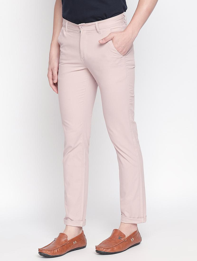 beige solid chinos - 16611395 - Zoom Image - 2