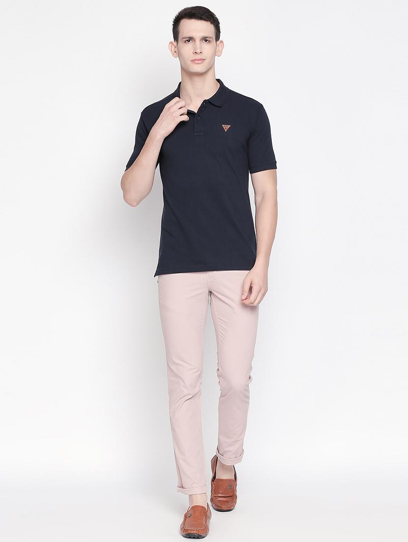 beige solid chinos - 16611395 - Zoom Image - 4