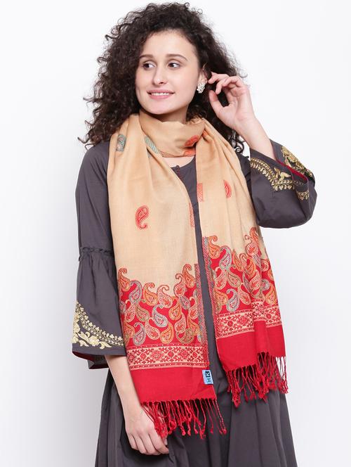 self-design wool shawl - 16611849 - Standard Image - 1