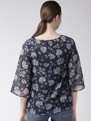bell sleeved floral top - 16611895 - Standard Image - 4