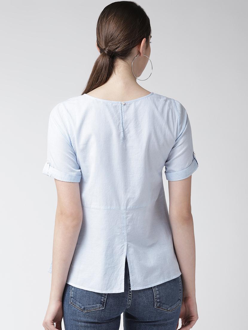 round neck embroidered top - 16611897 - Zoom Image - 4