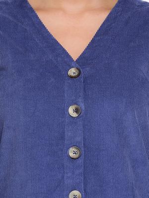 button detail bishop sleeved a-line dress - 16611952 - Standard Image - 5