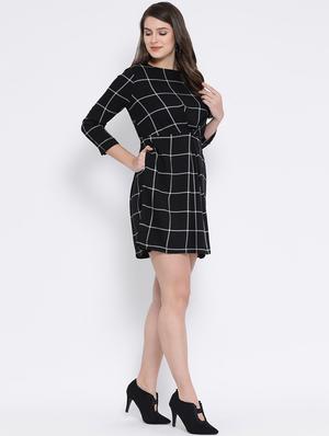 pleat detail checkered dress - 16611958 - Standard Image - 4