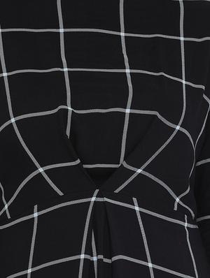 pleat detail checkered dress - 16611958 - Standard Image - 5