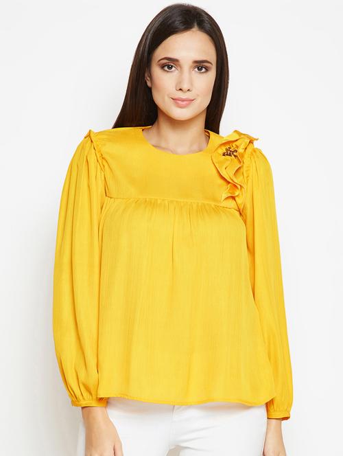 embellished ruffle detail top - 16611964 - Standard Image - 1