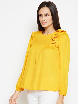 embellished ruffle detail top - 16611964 - Standard Image - 2