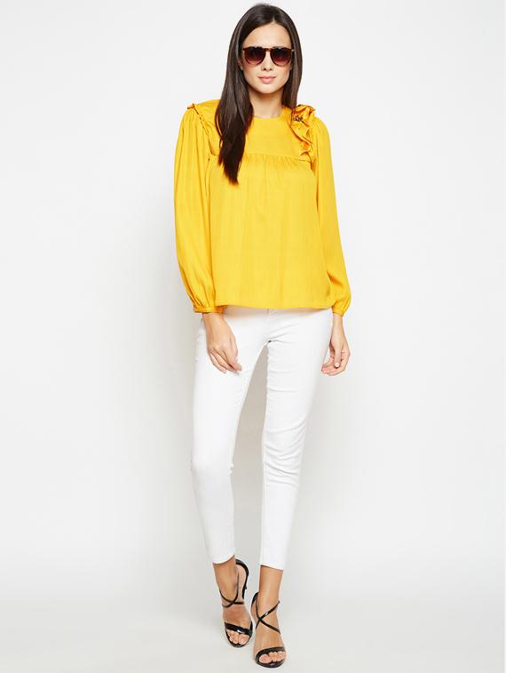 embellished ruffle detail top - 16611964 - Zoom Image - 4