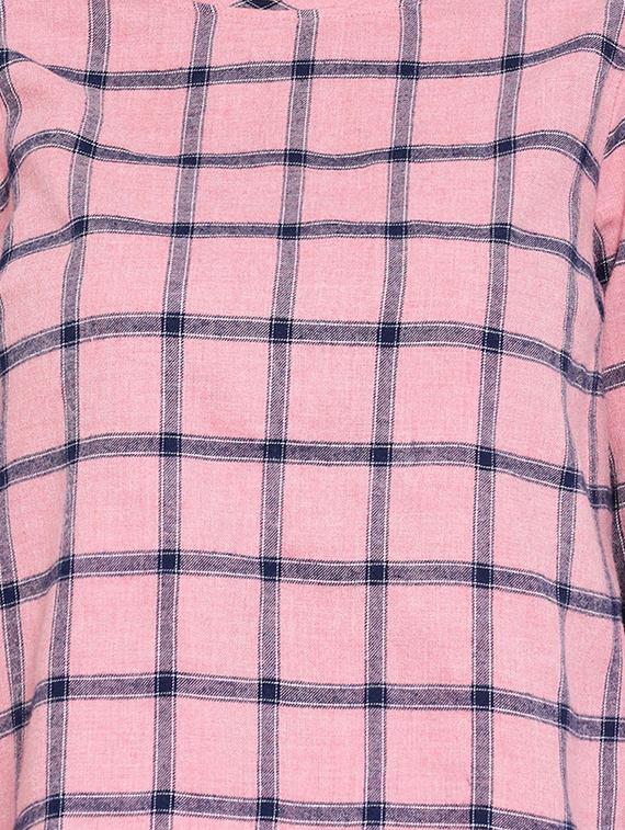 roll up sleeved checkered top - 16611995 - Zoom Image - 5